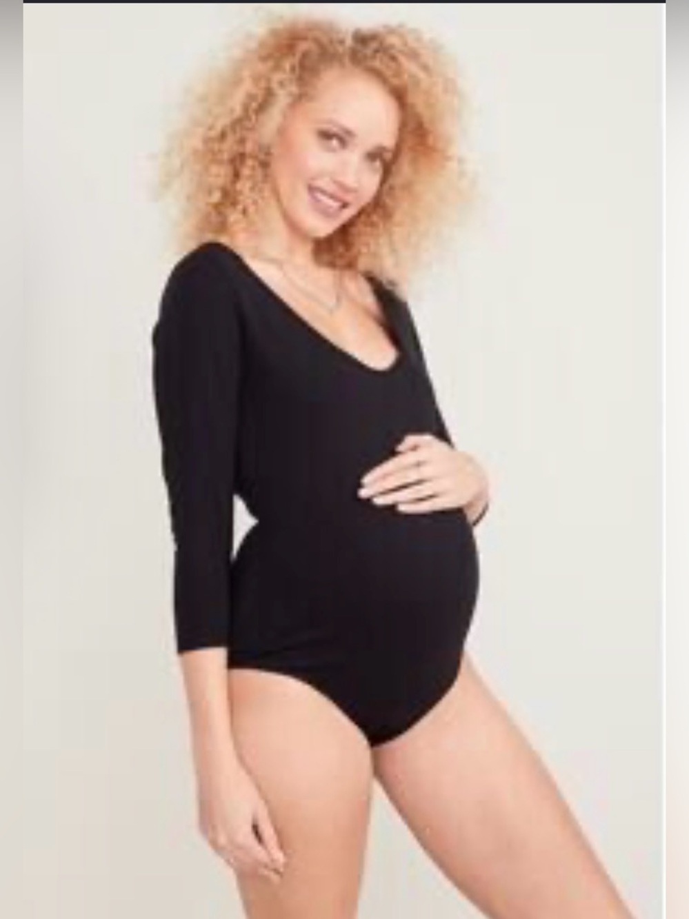 Hatch Maternity Scoop-neck Bodysuit